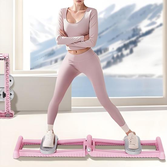 Split Machine Leg Stretcher Silent Foldable Simulated Ski Machine Home Gym Leg Stretching Pelvic Floor Muscle Trainer Full Body Slimming Workout