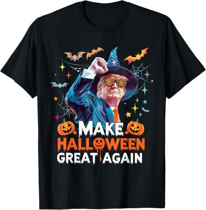 Make Halloween Great Again Funny Trump Halloween T-Shirt 4XL