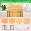 Cutting Boards with Holder Sets for Kitchen Wood Chopping Block for Meat Fish Vegetables Food Chopping Wood Boards Set