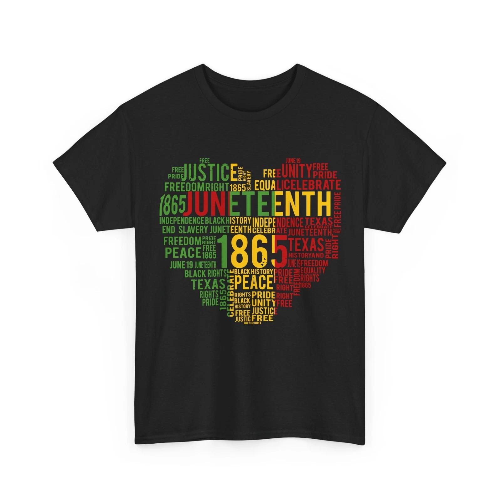Juneteenth 1865 T shirt, Justice Freedom June 19th 1865 Women Men Shirt M