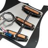 Musiclily Pro-SE ST-DPHC SSS Pre-Wired Pickguard with Ceramic Single-Coil Size Humbucker for Strat Electric Guitar 3P Black Zebra Pickups