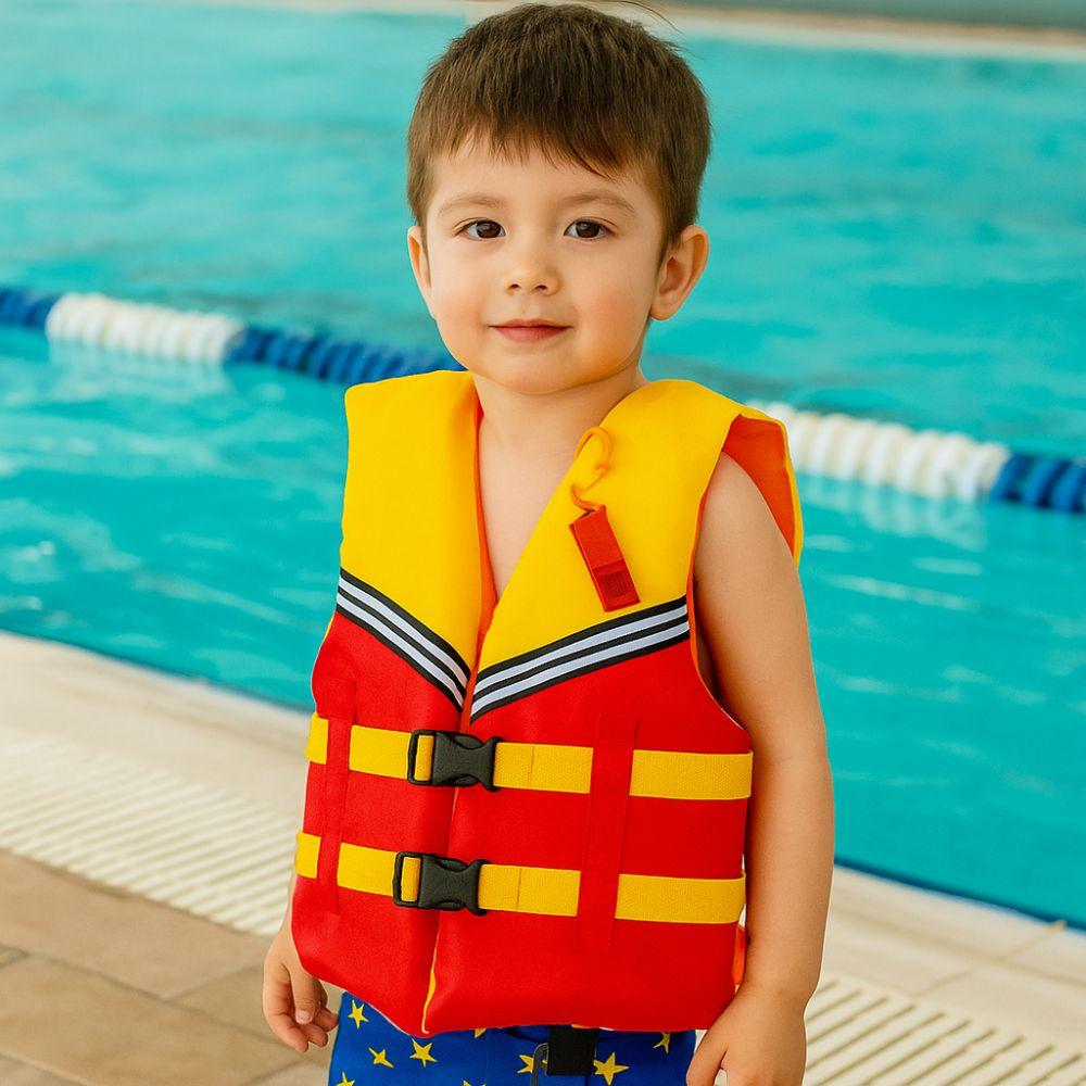 Portable Marine Safety Vest with Whistle Buoyancy Vest Flood Control Boating Vest Fishing