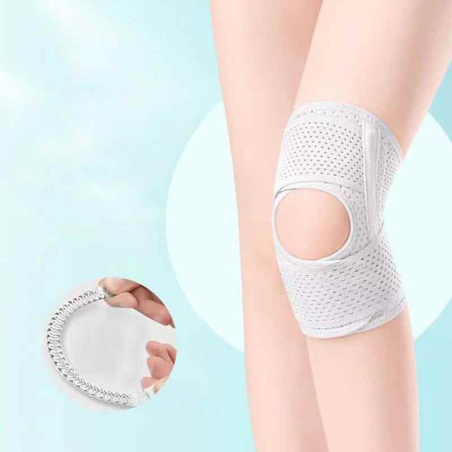 Upgraded Knee Pads, Compression Knee Support with Air Mesh Fabric, Adjustable Knee Wrap with Side Stabilizers, Ultra-Soft Bandage for Sports, Running