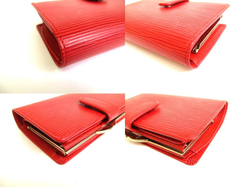 Authentic LOUIS VUITTON Epi Red Leather Bifold Wallet French Purse #9742  Refurbished