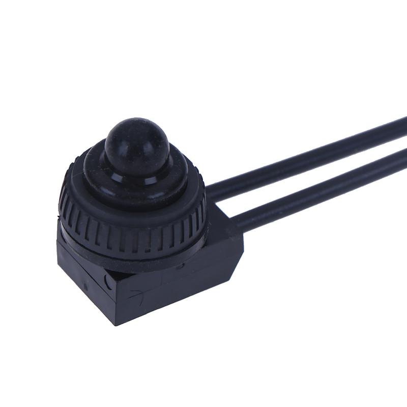 Interruttore On-Off a Pulsante Impermeabile 220V con Cavo di Collegamento 4" Nero