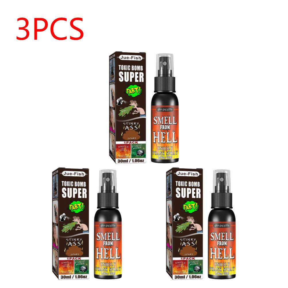 1-5pcs 30ML Liquid Fart Spray Can Stink Bomb Ass-Smelly Stinky Gas Crap Gag Prank Novelties Toy Joke Halloween Party Supplies