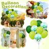 Gröna Latexfestballonger 10 tum Ljusgröna Ballonger Runda Helium Fruktgröna Ballonger För Födelsedag Dinosaurie Djungel Bröllopsfest Halloweenfest