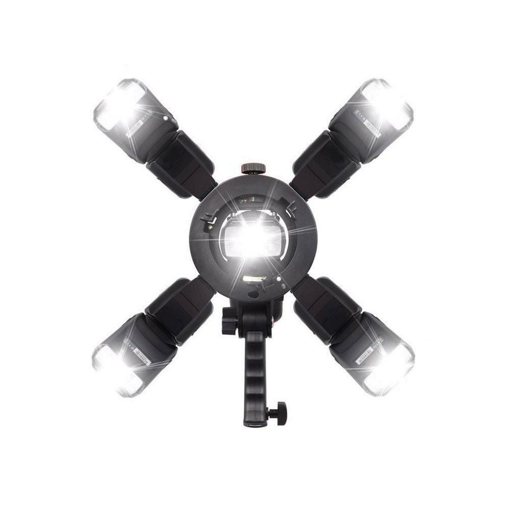 S-Type Clamp Flash Bracket with Bowens Mount and Umbrella Hole