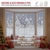 4 Pcs Christmas Window Decals Reindeer Pine Tree Snowflake Pattern Self Adhesive Home Xmas Holiday Party Decoration