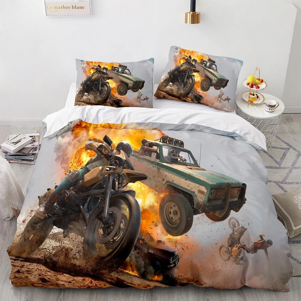 Comforter Pubg Bedding Set Single Twin Full Queen King Size Game Pubg Bed Set Aldult Kid Bedroom S 3D Print Men Women 034