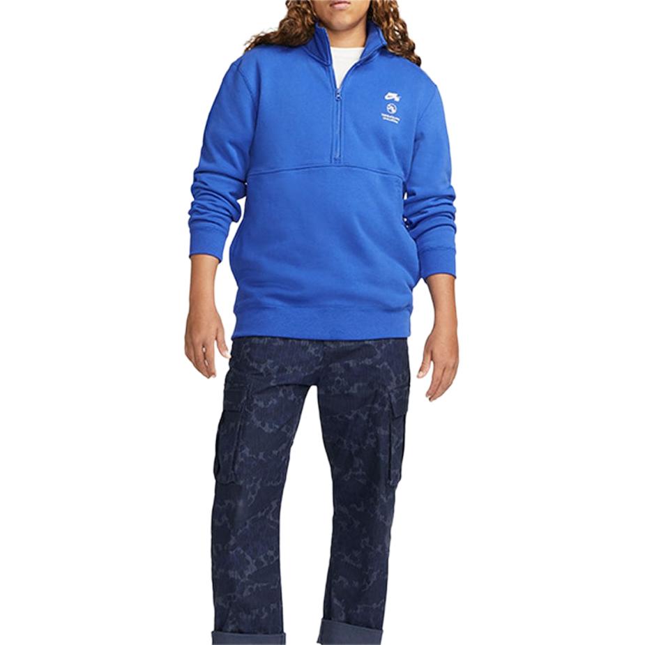 New Nike Sb X Fly Streetwear 1/2 Zip Fleece Skate Top Asia Sizing DQ7313-480