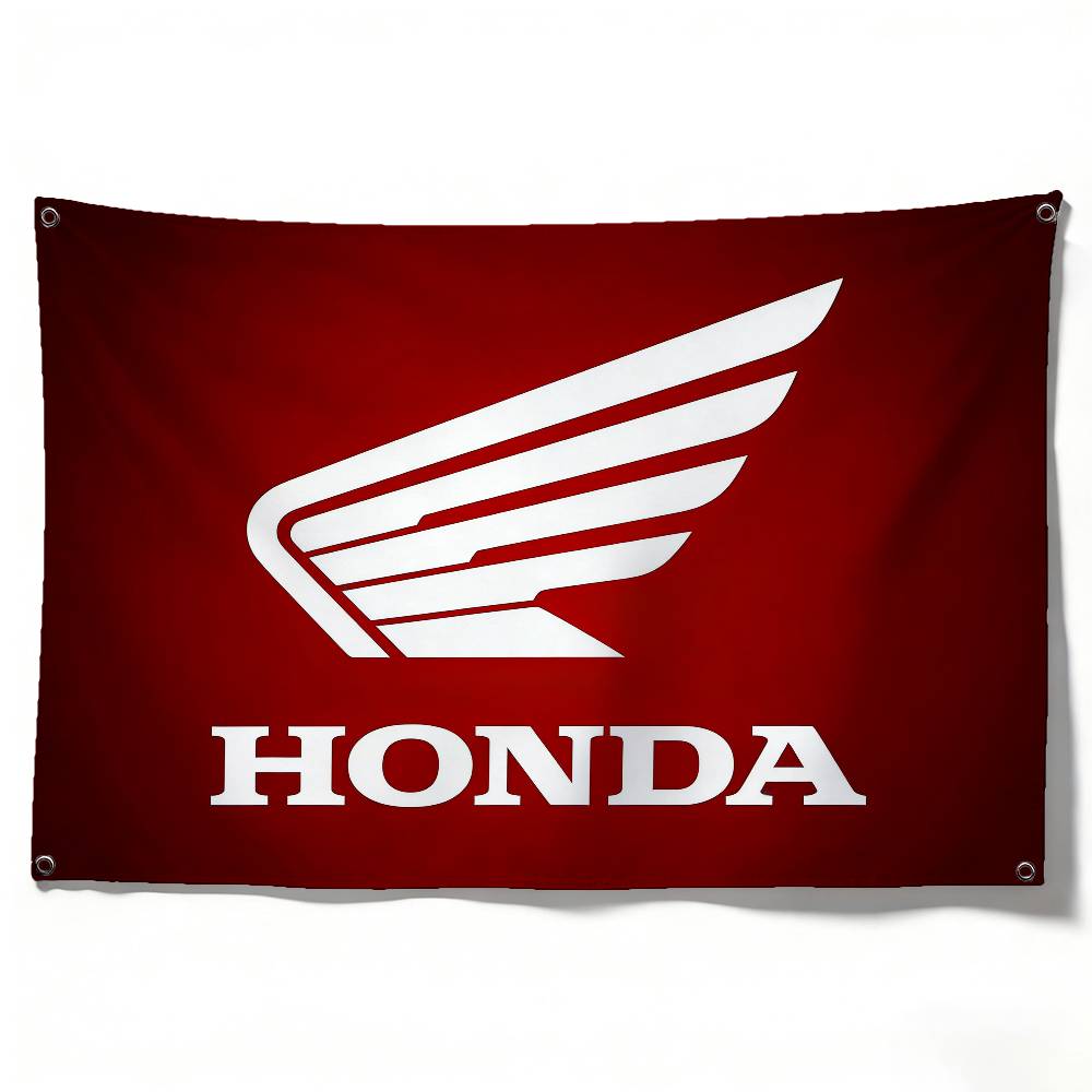 Motorcycle For HONDA Premium Flag 120g Polyester Eco Friendly Print Waterproof Wear Resistant Home Party Decor Banner BO8
