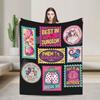 Dungeon crawler carl Princess Donut and Mongo Poster Soft Blanket For Couch Bed Funny Throw Blanket Spring Flannel Bedspread