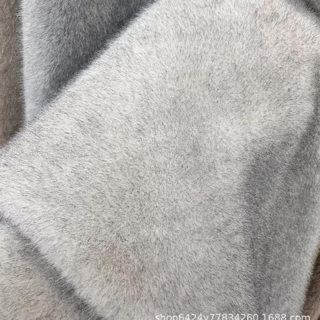 Mink Velvet Dyed Tips - Soft, Skin-Friendly Polyester Plush Fabric for Toys & Fashionable Coats