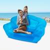 Large Inflatable Couch for Two Adults, Portable Indoor Outdoor Sofa Bed with Pump, Supports Up To 440 Lbs, Blue Lounge Furniture