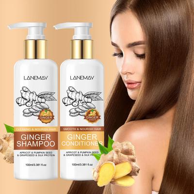 Ginger Shampoo and Conditioner Set-Strengthens and Nourishes Hair, Cleans Hair Build-up and Oil - Suitable for Damaged & Frizzy Hair