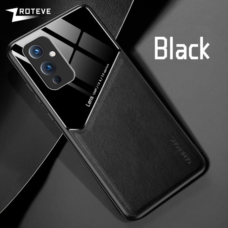 For OnePlus 9 Case PU Leather Car Magnetic Hard PC Cover For One Plus 9 R RT 9R 9RT OnePlus9 OnePlus9R OnePlus9RT Cases