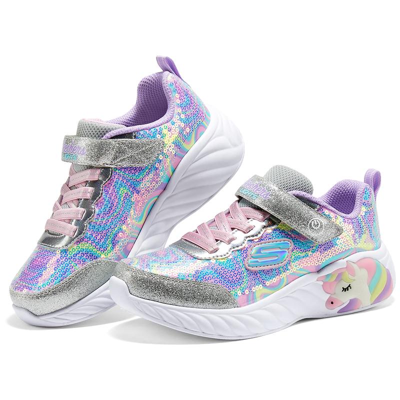 Skechers Girls  Unicorn Magic Strap Light-Up Shoes US 11