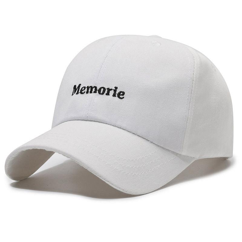 Letter Memorie Embroidered Baseball Cap Round Top Breathable Hat Gift Adjustable