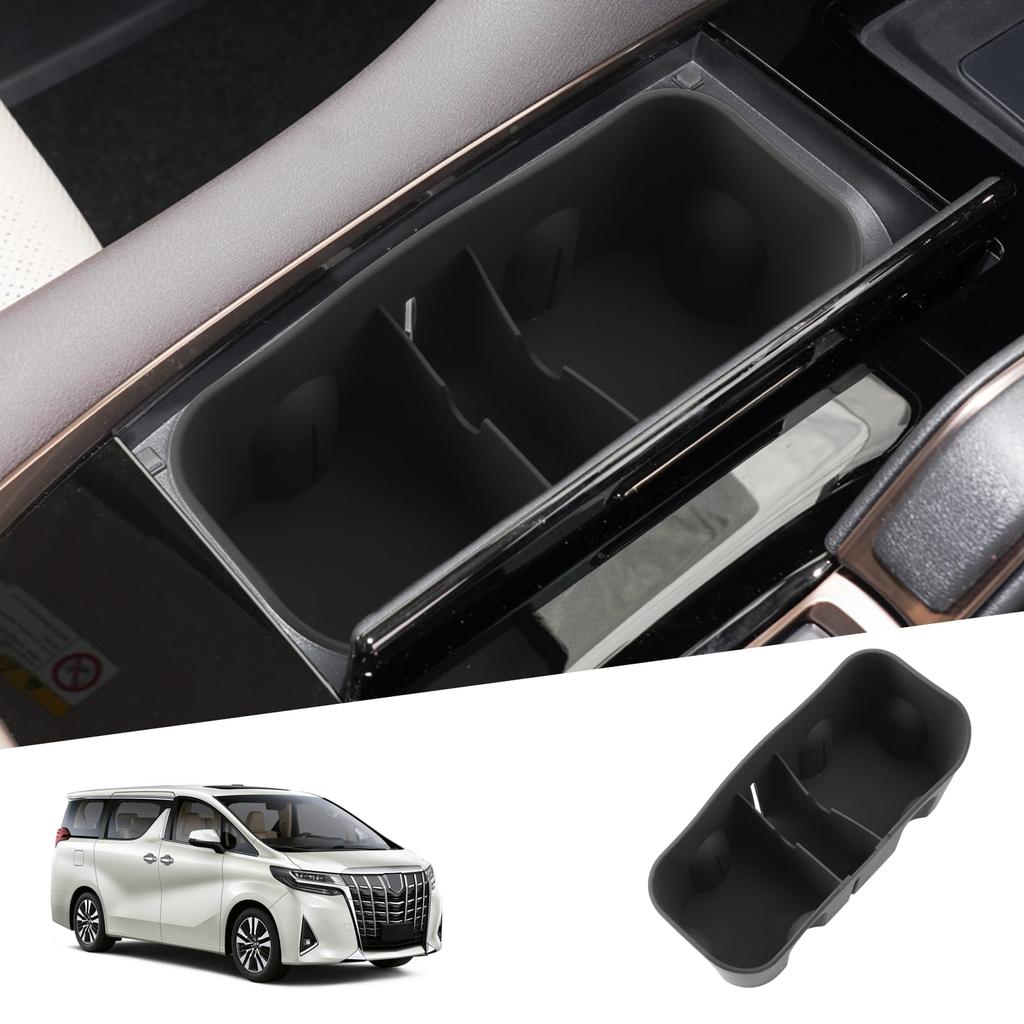 SHAOHAO Silikonowe etui na Toyota Alphard 4. generacji Konsola środkowa Uchwyt na kubek Bok zmiany biegów Napój Silikonowy Schowek Konsola Drobne przedmioty Części wewnętrzne (Seria 40,
