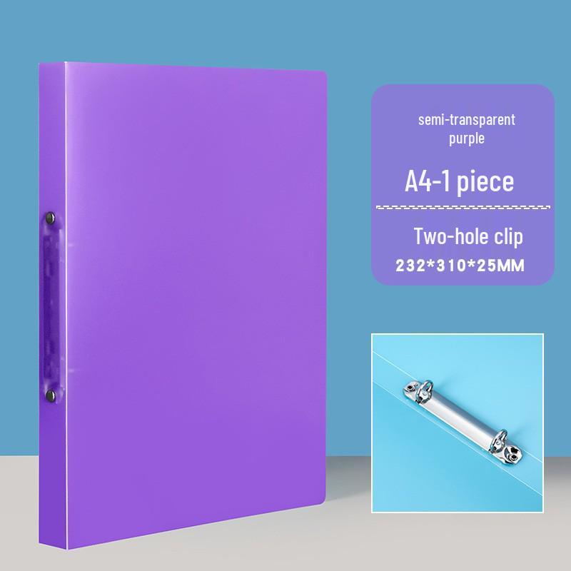 A4 Transparent Candy Color Waterproof PP Document Binder with O-Ring 2 3 or 4 Holes 632₽