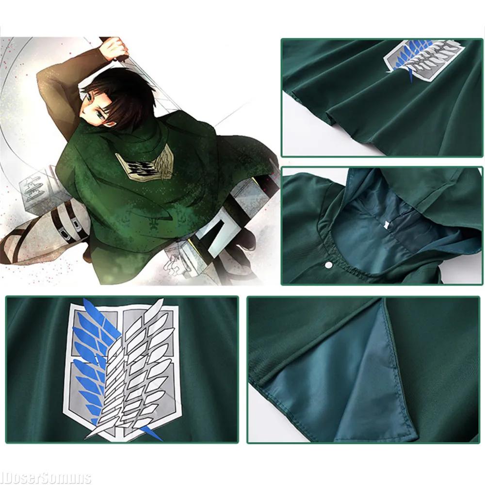 Anime Cloak Shingeki No Kyojin Scouting Legion Raincoat Cos Green Cape Mens Clothes Cosplay Costume Women Attack