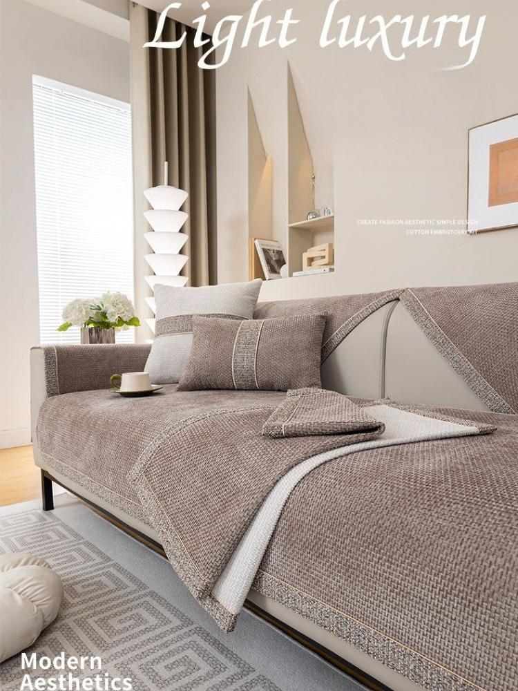 Cojín Antideslizante de Alta Calidad para Sofá Grueso Cálido Alfombrilla Universal para Sofá Funda para Sofás Cojín para Asiento de Sofás Protección contra el Polvo Decoración para Sala de Estar en Casa Una Pieza