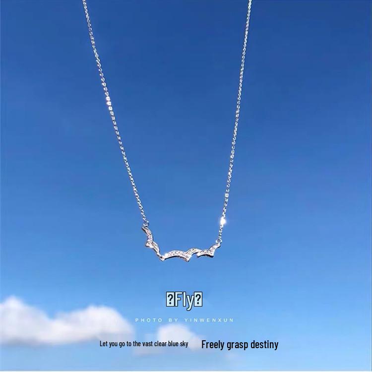 Beixi S925 Sterling Silver Korean Style Clavicle Necklace: Fresh, Simple & Elegant Forest Style for Women 925 Silver