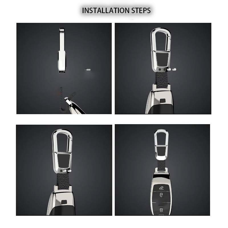 Car Leather Key Chain keychain MISU Pendant Key Case Key Cover For Ssangyong Tivoli Torres EVX XLV Korando e-MOTION MUSSO GRAND C300