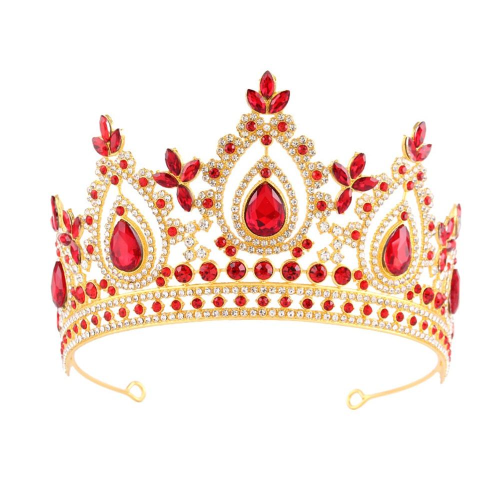 Crystal Bridal Crown Tiara Metal Base Tall Crystal Crown Vintage Queen Crown