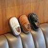 Korean Style Kids Soft Sole Slip On Casual Leather Loafer Shoes