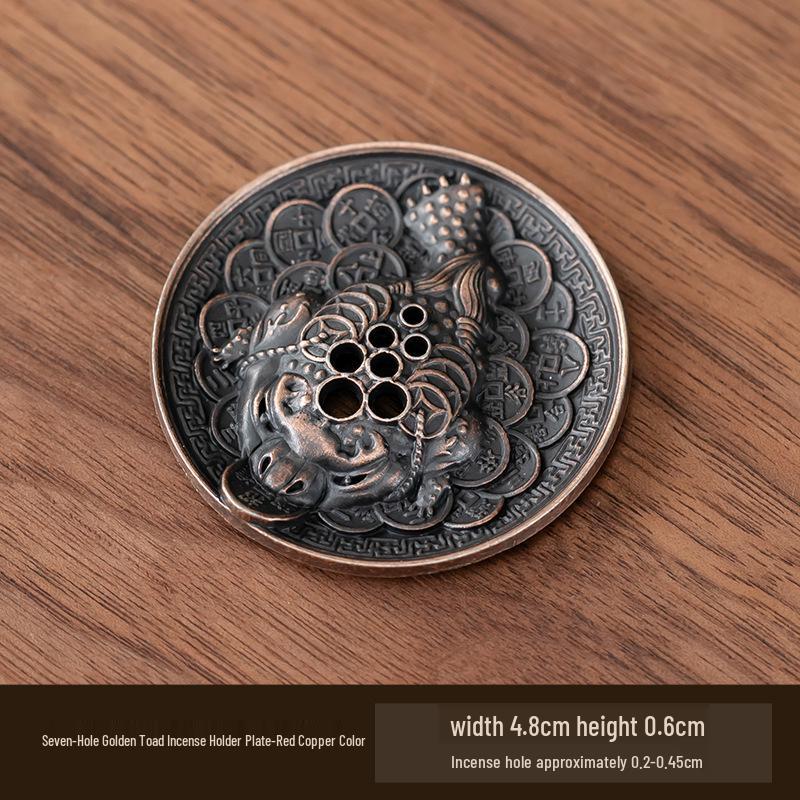 Antique Double-Layer Lotus Incense Holder for Tea Ceremony and Buddha Incense, Multi-Porous Sandalwood Line Burner.