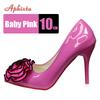 Aphixta Twins Roses Sticky Flowers 10cm Stiletto Heels Pumps Women Shoes Black Red Super High Pointed Toe Plus Big 49 50