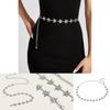 Metal Chain Star Waist Belt For Dresses With Hook Closure Stylish Summer Accessory