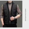 Men's Lightweight V-Neck Down Vest - Warm, Trendy, Plus Size Sleeveless Outerwear for Fall & Winter