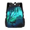 Shadow Wolves Stalk The Silver Wood New Arrivals Unisex Bags Student Bag Backpack Animation Fairytale Story Book Wolves Woods