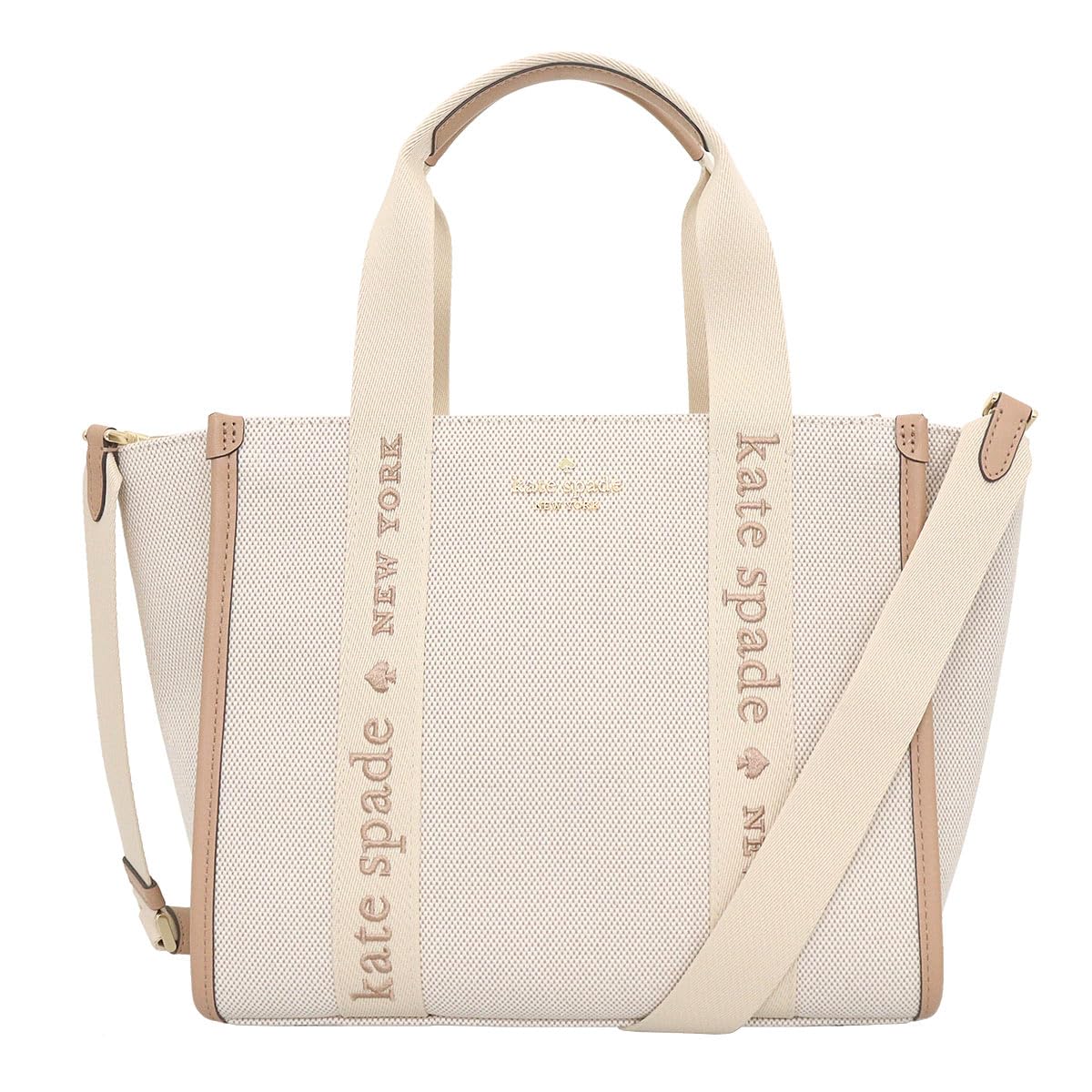 

Kate Spade KG767 Light Fawn Kip Canvas Small Tote Shoulder Bag for Women [Outlet] [Brand] [Used]