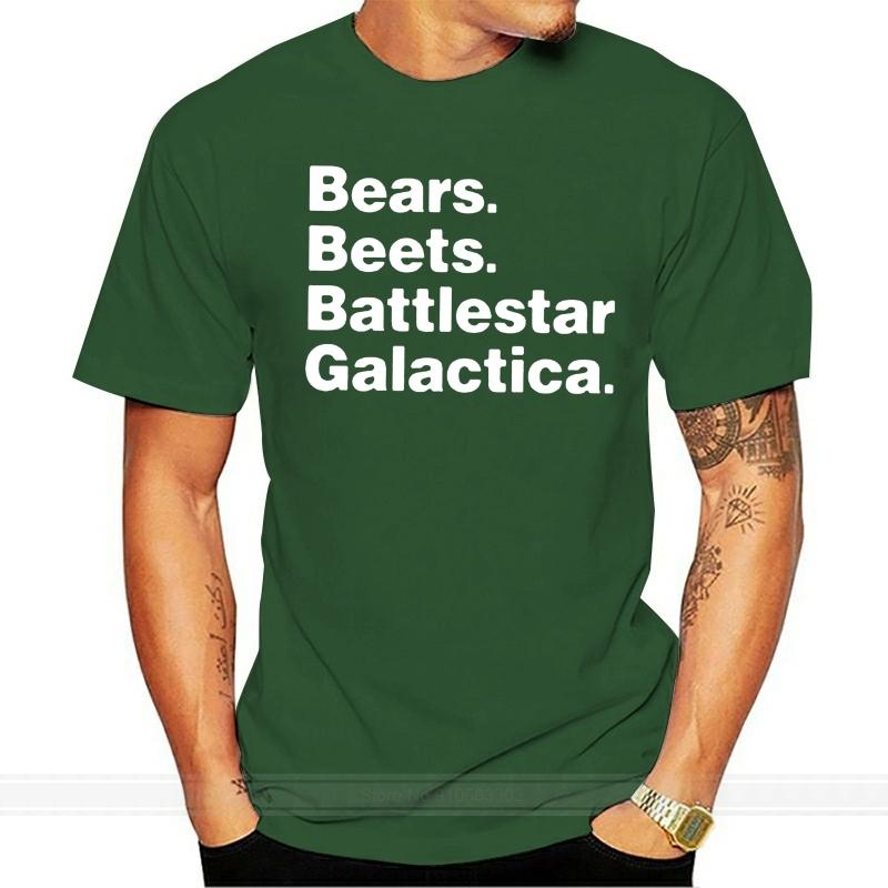 BEARS BEETS BATTLESTAR Office Dwight Schrute Dunder Mifflin T-Shirt SIZES S-5X male brand teeshirt men summer cotton t shirt