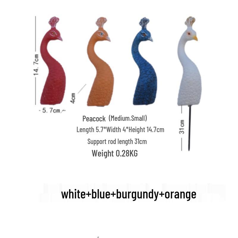 Europäischer Stil Pfauenzweig Ornament für Sukkulententöpfe und Außengartendekor