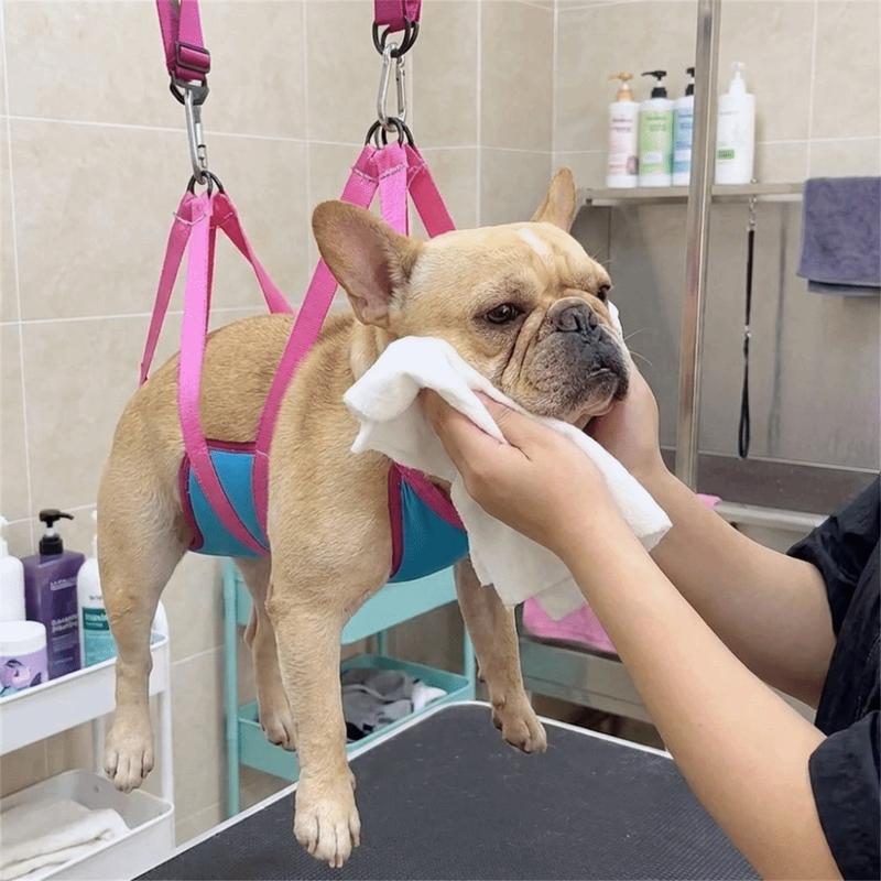 Adjustable Pet Grooming Hammock Breathable Hanging Cat Nail Clipper Fixer Durable Comfortable Cat Fixed Bath Bag Pet Grooming