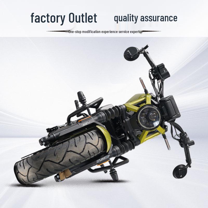 Qidian KD150C Retro Protective Bar & Canvas Side Bag with Folding Backrest