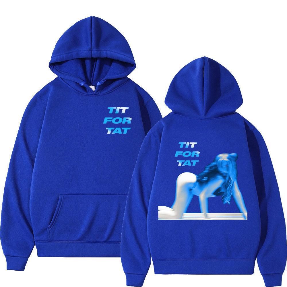 Tate McRae TIT FOR TAT Album 2025 Merch Hoodies Men Women Harajuku Hooded Sweatshirts Casual Fashion Oversized Hoodie Streetwear