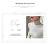 Elegant White Cashmere Turtleneck Women's Slim Fit Sweater - Flattering Autumn/Winter Knitwear.