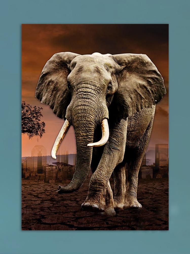 

Плакаты с африканскими слонами, современный домашний декор, принты на холсте с животными, настенные художественные картины для интерьера гостиной, декоративная живопись 40x60cm No Frame