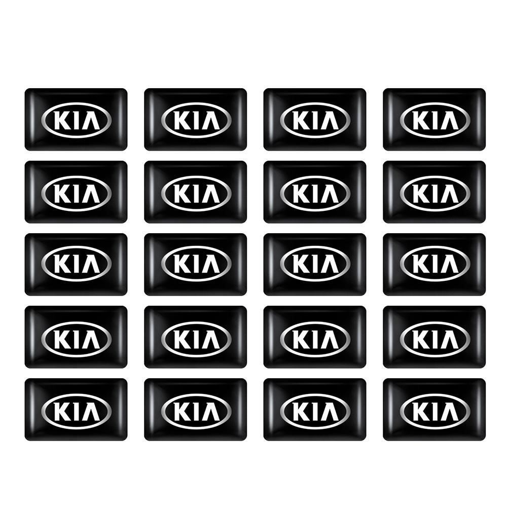 CAUWZ1 10/20/50Pcs 3D Epoxy Resin Emblem Stickers Decals For Kia Picanto Sportage Sonet Cerato Soul Sorento Rio Ceed Niro Ray Carnival