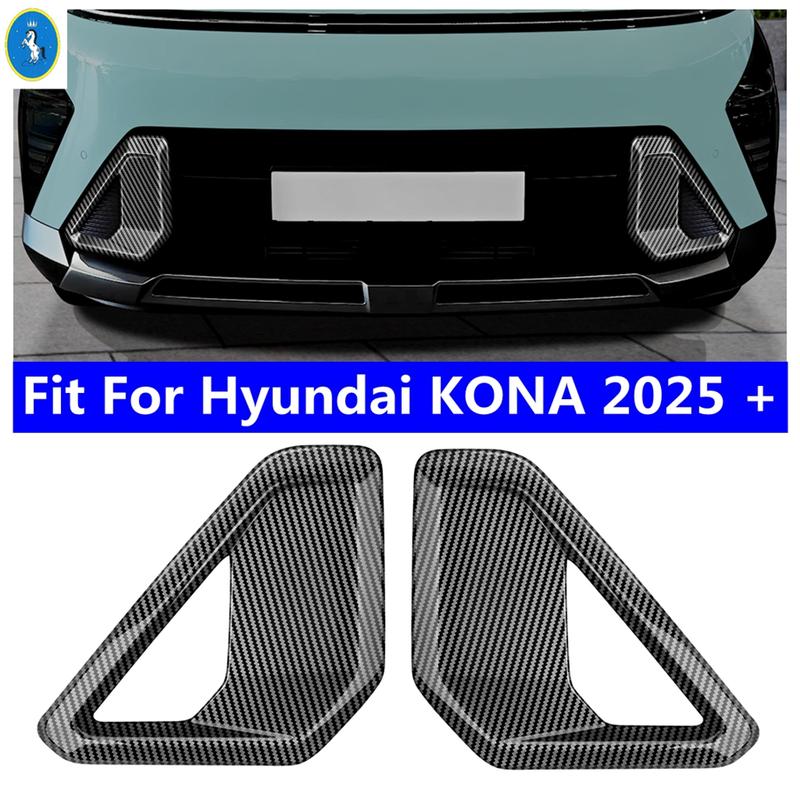 

For Hyundai KONA 2025 2026 Car Exterior Front Foglight Cover Trim Rear Bumper Fog Lights Lamps Molding Decoration Accessories