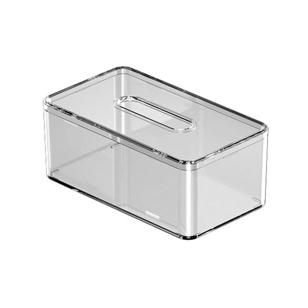 Quadratischer Klarer Taschentuchbox-Halter Tischklar Trocknertuch-Spender Rechteckig für Badezimmer Schlafzimmer Wohnzimmer und Autos