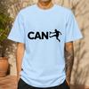2026 New Pure Cotton Tshirt With Fun Kicking Alphabet Soccer Silhouette Simple Print Versatile Top Casual Short Sleeve