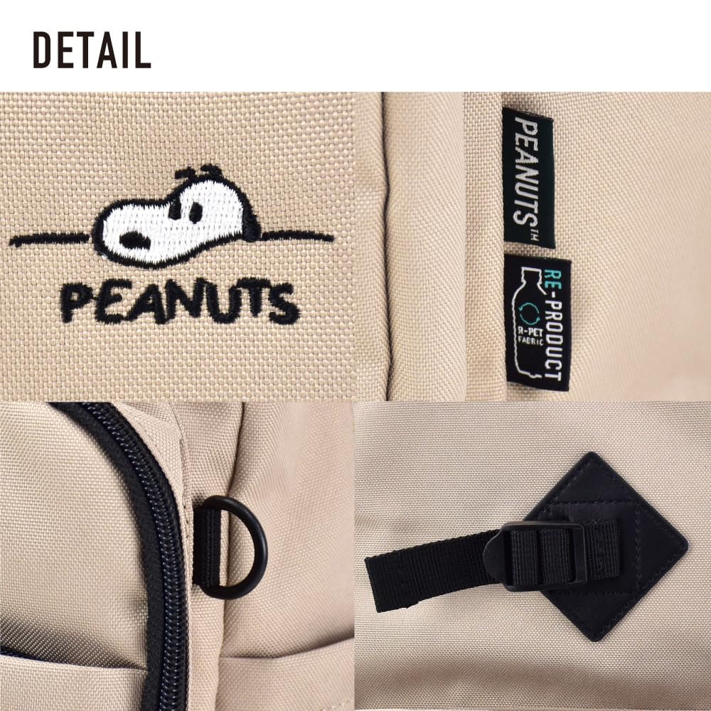 Rucksack Tagesrucksack Großes Fassungsvermögen 20L A4 Schwarz Logo Wasserabweisend Vorne Seite Rückentasche Kalte Flaschenhalter Sicherheitstasche 0342 Beige Einheitsgröße