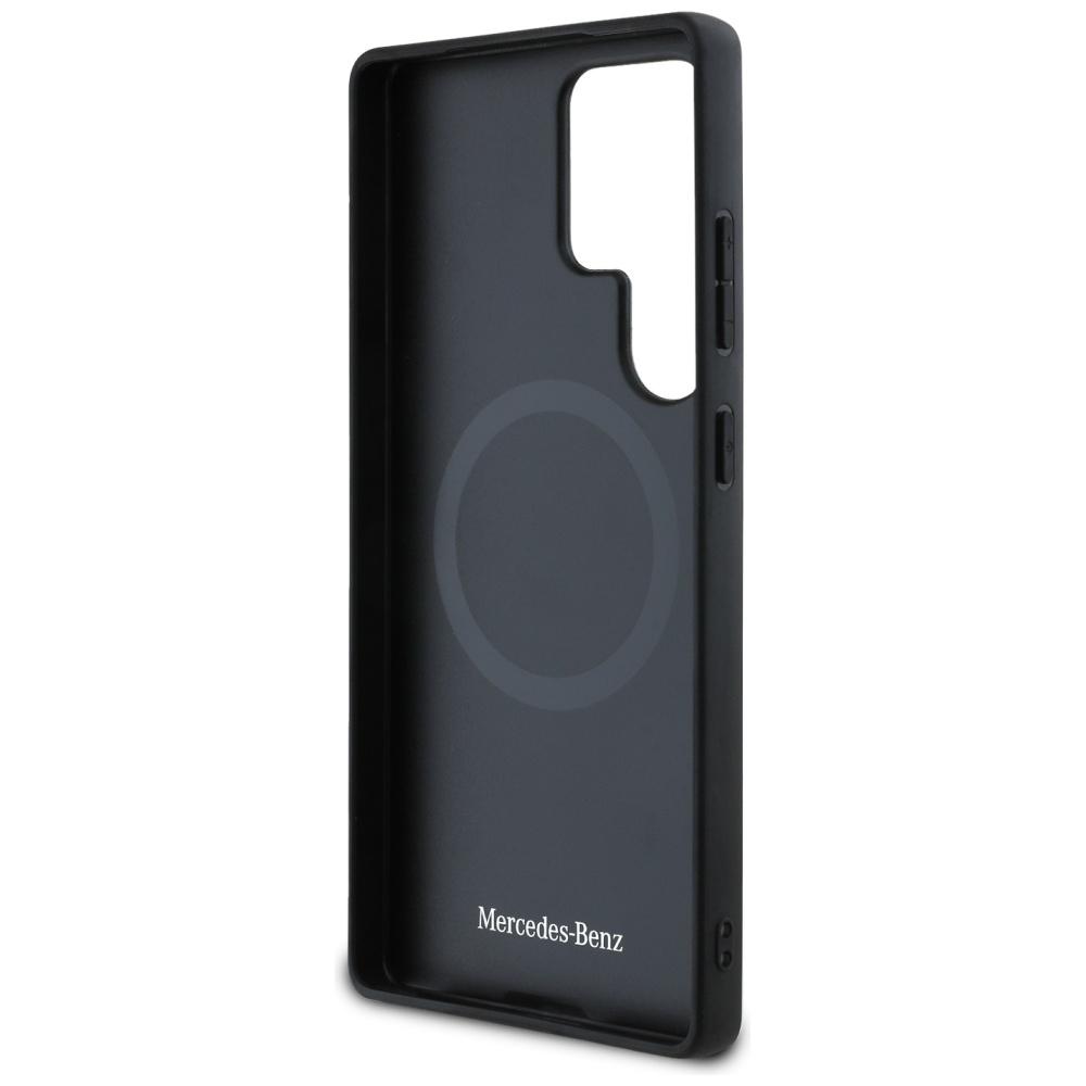 Etui Galaxy S25 Ultra Mercedes - Magsafe Skórzane Case Pokrowiec Obudowa